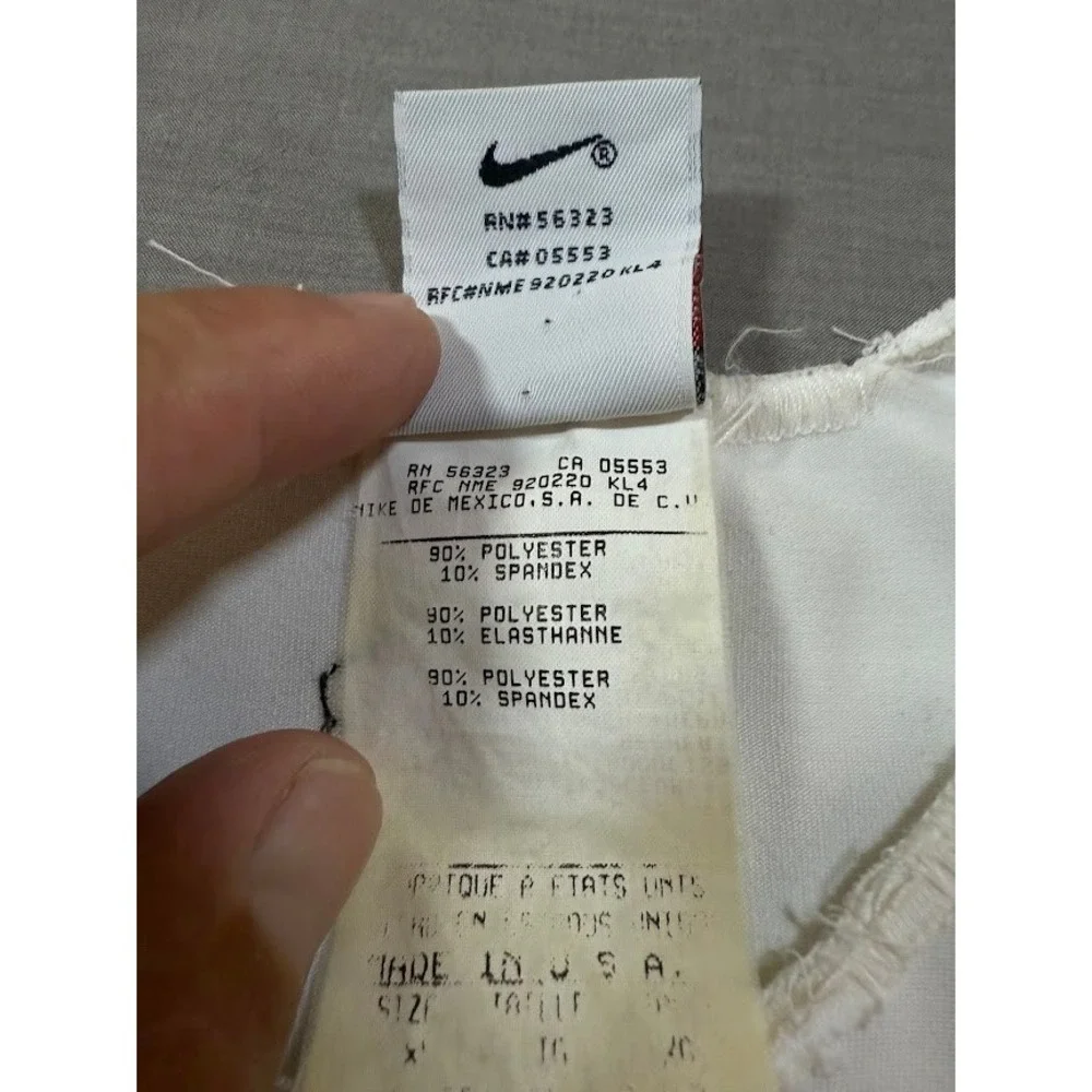 Nike Team Sports Dri Fit Long Sleeve Athletic T Shirt White XL Mens Made in USA.